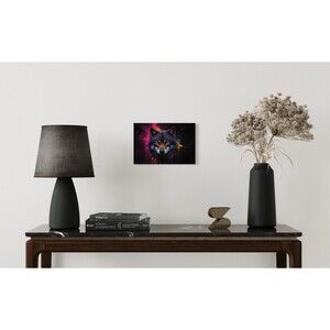 Luminous Wolf HD metal wall art print 8 x 12 inches
